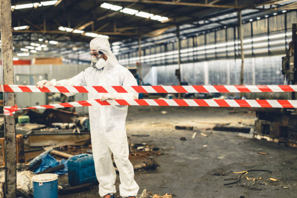 Professional Biohazard Cleanup technician working in San Antonio, TX